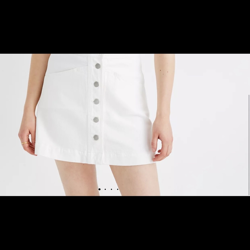 Madewell white jean skirt.